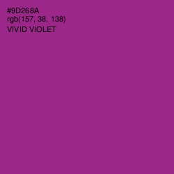 #9D268A - Vivid Violet Color Image