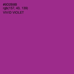 #9D2B8B - Vivid Violet Color Image