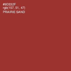 #9D332F - Prairie Sand Color Image