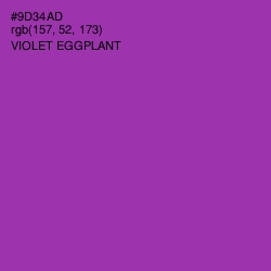 #9D34AD - Violet Eggplant Color Image