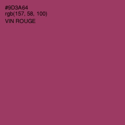 #9D3A64 - Vin Rouge Color Image