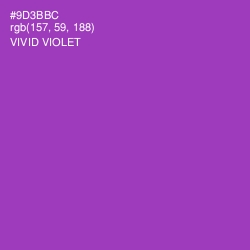 #9D3BBC - Vivid Violet Color Image
