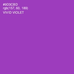 #9D3CBD - Vivid Violet Color Image