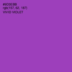 #9D3EBB - Vivid Violet Color Image