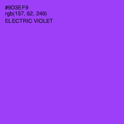 #9D3EF9 - Electric Violet Color Image
