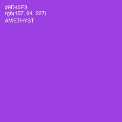 #9D40E3 - Amethyst Color Image