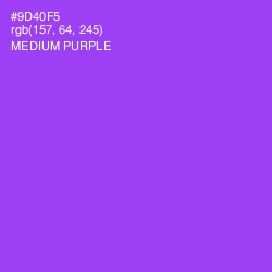 #9D40F5 - Medium Purple Color Image