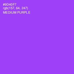 #9D40F7 - Medium Purple Color Image