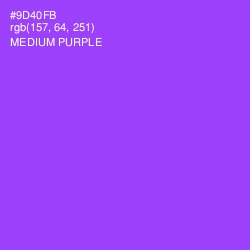 #9D40FB - Medium Purple Color Image