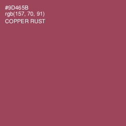 #9D465B - Copper Rust Color Image