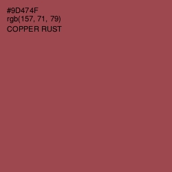 #9D474F - Copper Rust Color Image