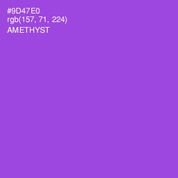 #9D47E0 - Amethyst Color Image