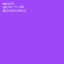 #9D47F9 - Medium Purple Color Image