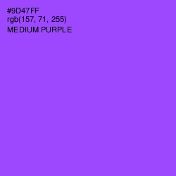 #9D47FF - Medium Purple Color Image