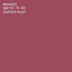 #9D4A5D - Copper Rust Color Image