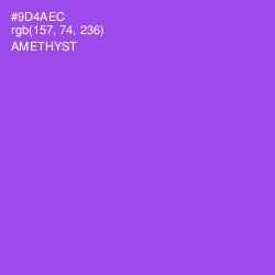 #9D4AEC - Amethyst Color Image