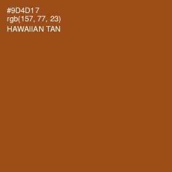 #9D4D17 - Hawaiian Tan Color Image