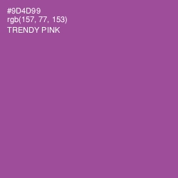 #9D4D99 - Trendy Pink Color Image