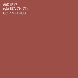 #9D4F47 - Copper Rust Color Image