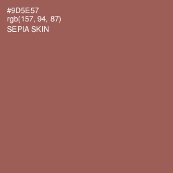 #9D5E57 - Sepia Skin Color Image