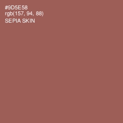 #9D5E58 - Sepia Skin Color Image