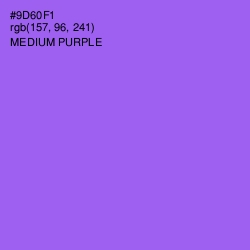 #9D60F1 - Medium Purple Color Image