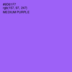 #9D61F7 - Medium Purple Color Image