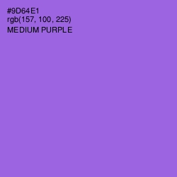 #9D64E1 - Medium Purple Color Image