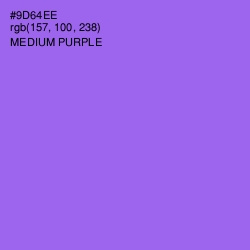 #9D64EE - Medium Purple Color Image