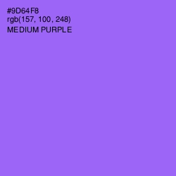 #9D64F8 - Medium Purple Color Image