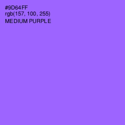 #9D64FF - Medium Purple Color Image