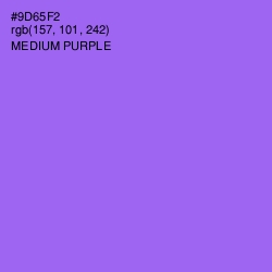 #9D65F2 - Medium Purple Color Image