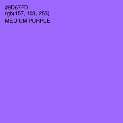 #9D67FD - Medium Purple Color Image