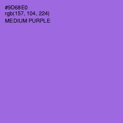 #9D68E0 - Medium Purple Color Image