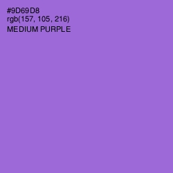#9D69D8 - Medium Purple Color Image
