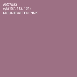 #9D7083 - Mountbatten Pink Color Image