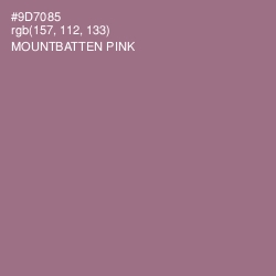 #9D7085 - Mountbatten Pink Color Image