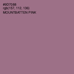 #9D7088 - Mountbatten Pink Color Image