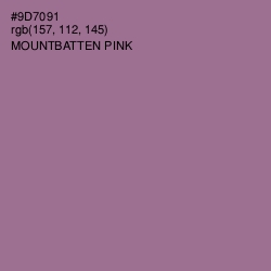 #9D7091 - Mountbatten Pink Color Image