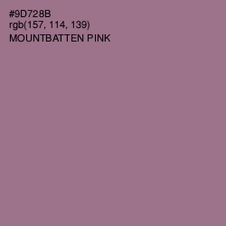 #9D728B - Mountbatten Pink Color Image