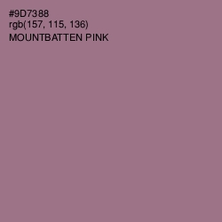 #9D7388 - Mountbatten Pink Color Image