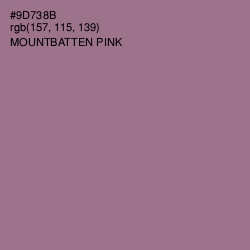 #9D738B - Mountbatten Pink Color Image