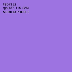 #9D73E2 - Medium Purple Color Image