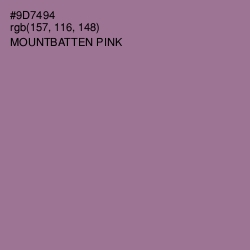 #9D7494 - Mountbatten Pink Color Image