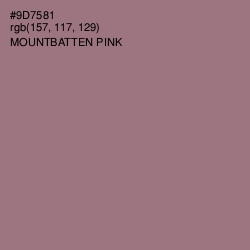#9D7581 - Mountbatten Pink Color Image
