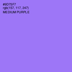 #9D75F7 - Medium Purple Color Image