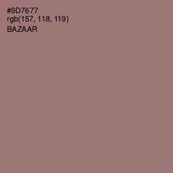 #9D7677 - Bazaar Color Image