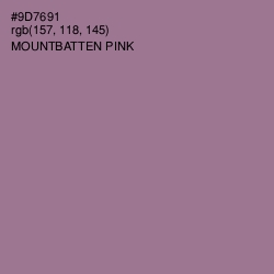 #9D7691 - Mountbatten Pink Color Image