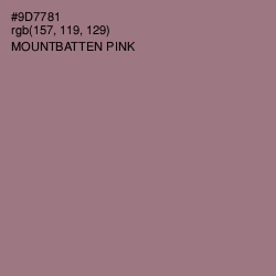 #9D7781 - Mountbatten Pink Color Image