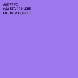 #9D77EC - Medium Purple Color Image